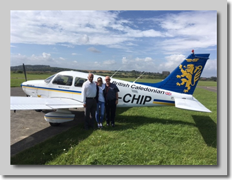 Riaz, Natalie and Pilot Richard with CHIP